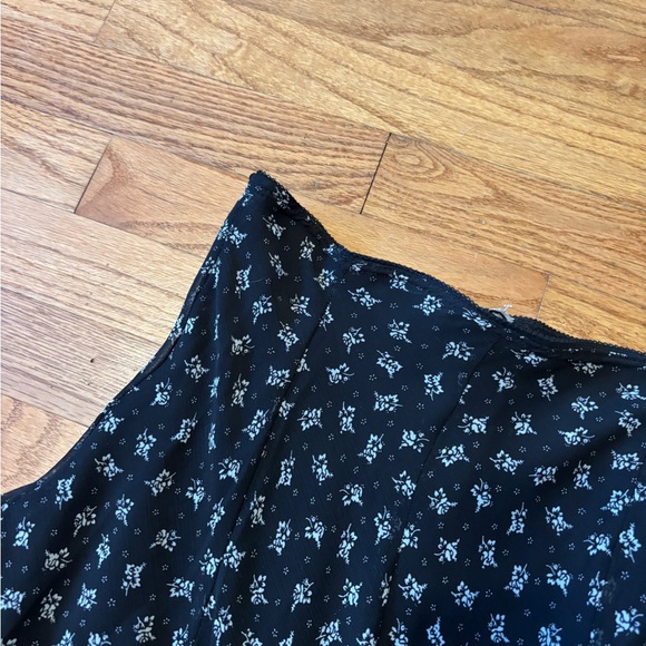 Floral Black and White Women's Skirt - Picture 3 of 5